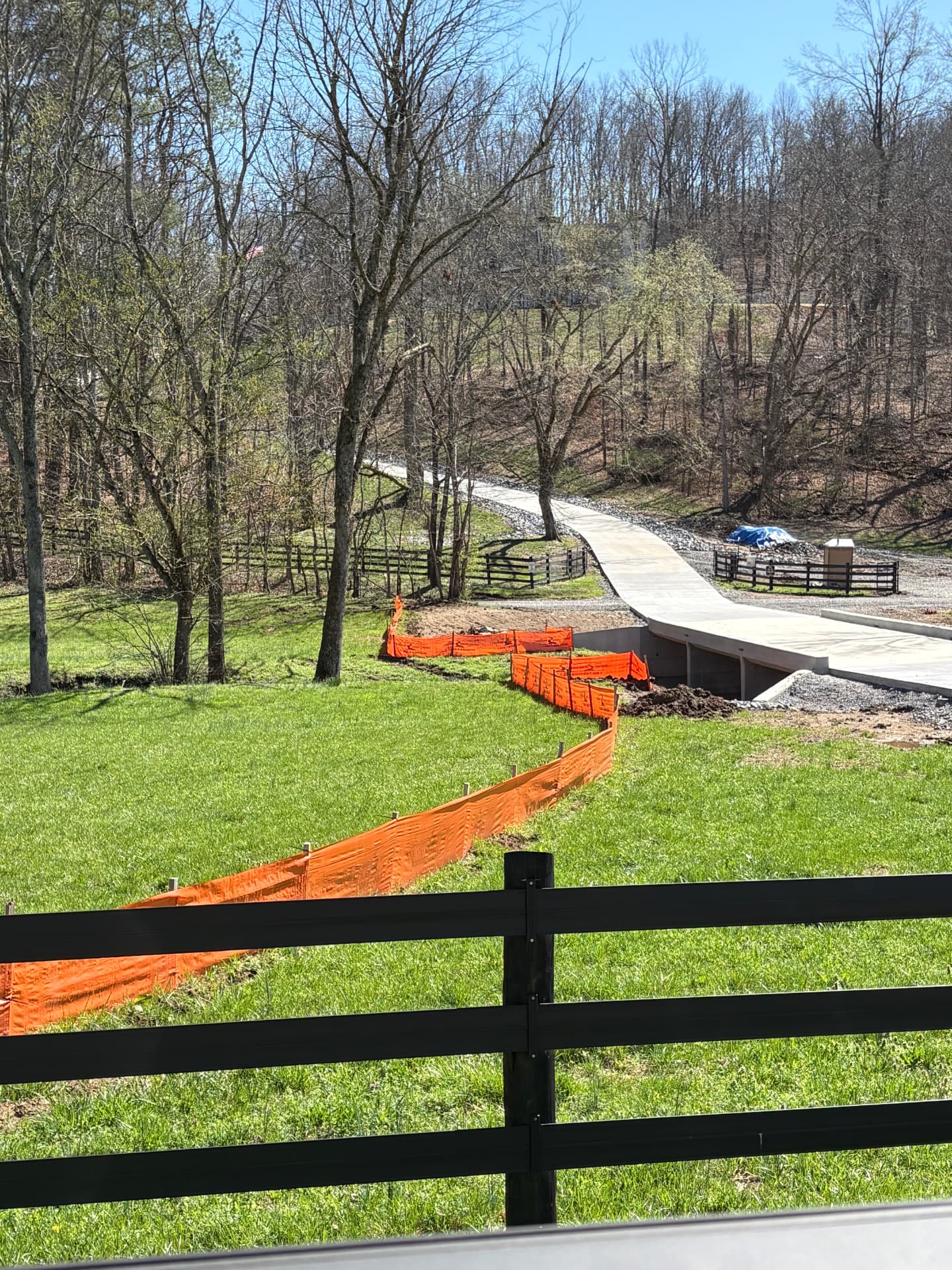 Concrete bridge over the creek — concrete work by Williams Concrete Services in Sumner County, TN
